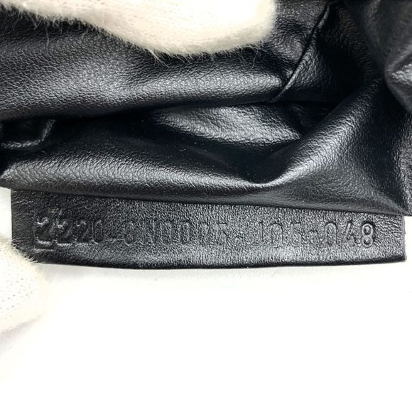 FENDI Handbag Pouch Zucchino Canvas/Leather Dark Brown/Black 8N0005-105-048 W... - Picture 8 of 9